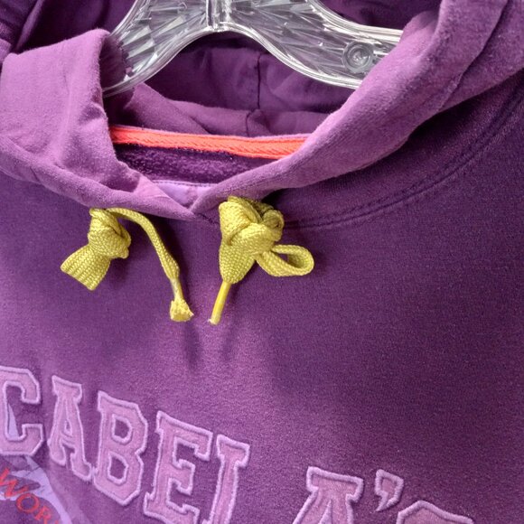 Cabela's Grape Purple Hoodie Sweatshirt Size XL (T-374) - Picture 6 of 11